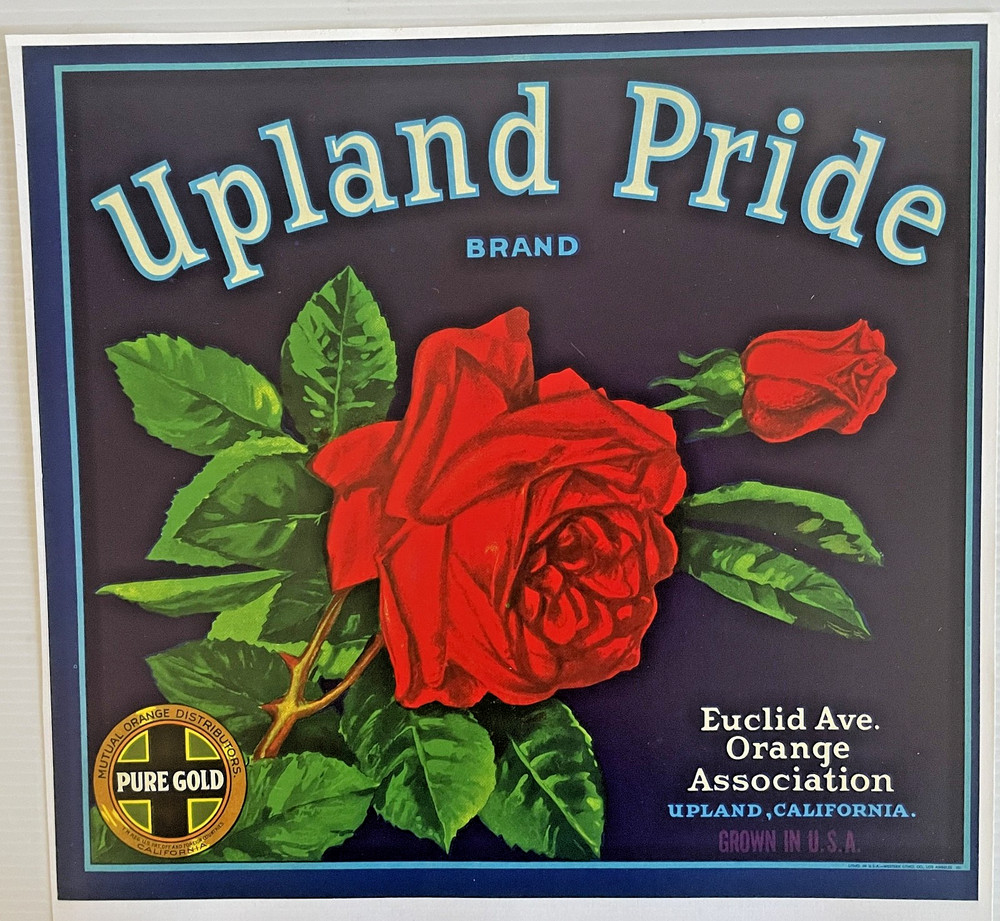 Upland Pride Repro Poster Euclid Ave Orange Association Upland CA USA 11” x 11”