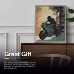 Motorcycle 11×14 Collectible Poster | Iconic Bike Design | Speedy Shipping
