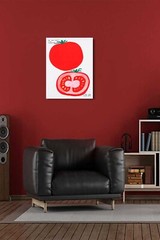 David Shrigley Tomatoes Art Print | Mounted Canvas | Framed Canvas |Acrylic