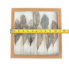 Rustic Leaves Wall Art 11×11” Framed Nature Botanical Modern Home Decor New