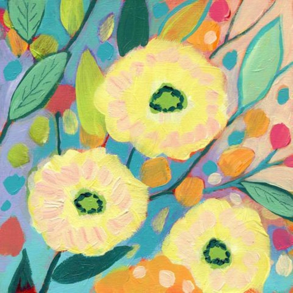 Festive Flower Garden by Jennifer Lommers – Art Print Poster 14″ x 11″ (4676)