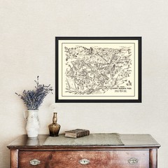 Old Map of Yosemite National Park, CA 1946 – Vintage Yosemit