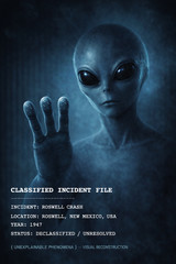 Alien Classified Incident | Roswell Crash | UFO Wall Art 16×24