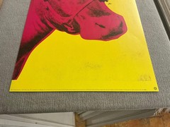 ANDY WARHOL Cow Pink on Yellow, 1966 (small) 33.5″ x 21″ Poster 1992 Pop Art
