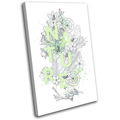 Nature Abstract Illustration SINGLE CANVAS WALL ART Picture Print