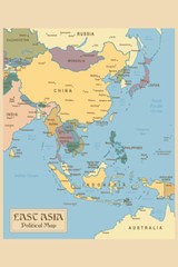 Vintage Map of East Asia Cool Wall Decor Art Print Poster 12×18
