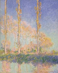 Poplars Autumn 1891, Claude Oscar Monet, Wall Decor Art Print 14″ x 11″ 2611