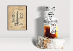 Prohibition Decor Garage Basement Bar Set of 6 Whiskey Bourbon Wall Art Prints