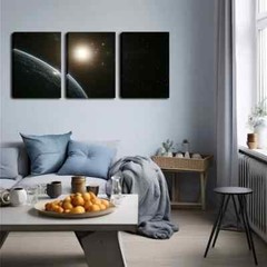 3pcs Star, Sun, Exquisite Art, Wall Art Canvas Unframed/Framed