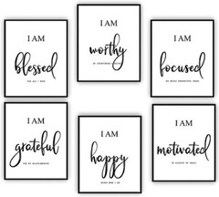 Inspirational Quotes Motivational Wall Art the Art of Words ~ Décor ~ Lot of 6