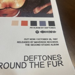 Deftones Around The Fur Album 8” X 12” Canvas Vinyl Print