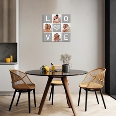 Family New Home Custom Photo Frameless Canvas Wall Decor Gift for Mom Dad