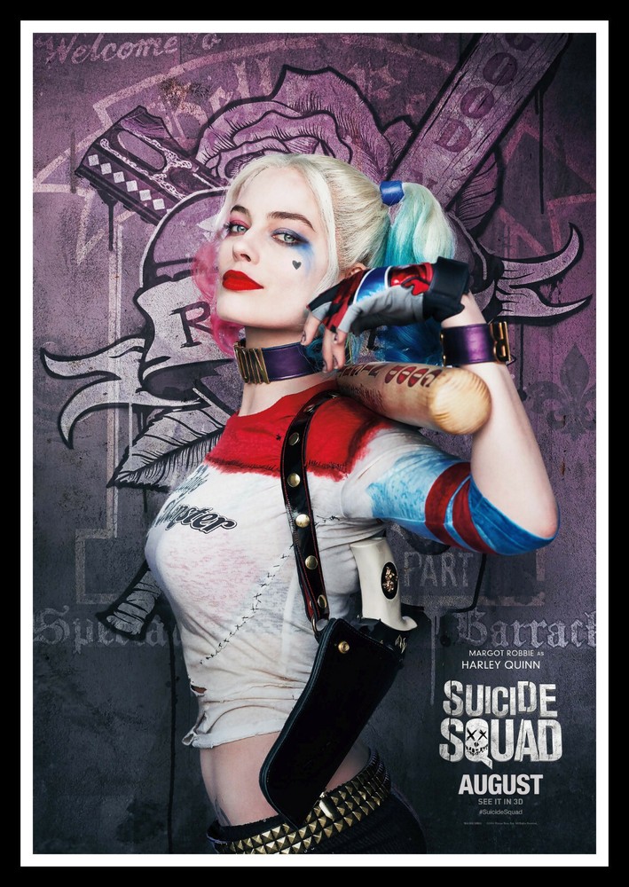 Harley Quinn Margot Robbie Movie Poster Print & Unframed Canvas Prints