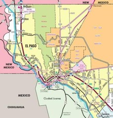 EL PASO TEXAS MAP GLOSSY POSTER PICTURE PHOTO BANNER PRINT road city usa tx 5834