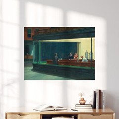 Nighthawks by Edward Hopper 1940s America Painting Wall Art Poster Print