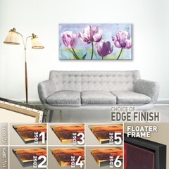 48W»x24H» LILAC TULIPS by ROBIN SADLER – VIOLET FLORAL CLOSEUP CHOICES of CANVAS