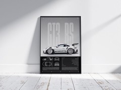 Porsche 911 GT3 RS Poster | Modern Sports Car Wall Art | Gift for Enthusiasts