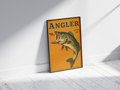 Retro Fishing Poster – Angler Spring 1967 Art – Bass Fishing Wall Decor Print