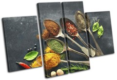 Spices Herbs Cooking Food Kitchen MULTI CANVAS WALL ART Picture Print