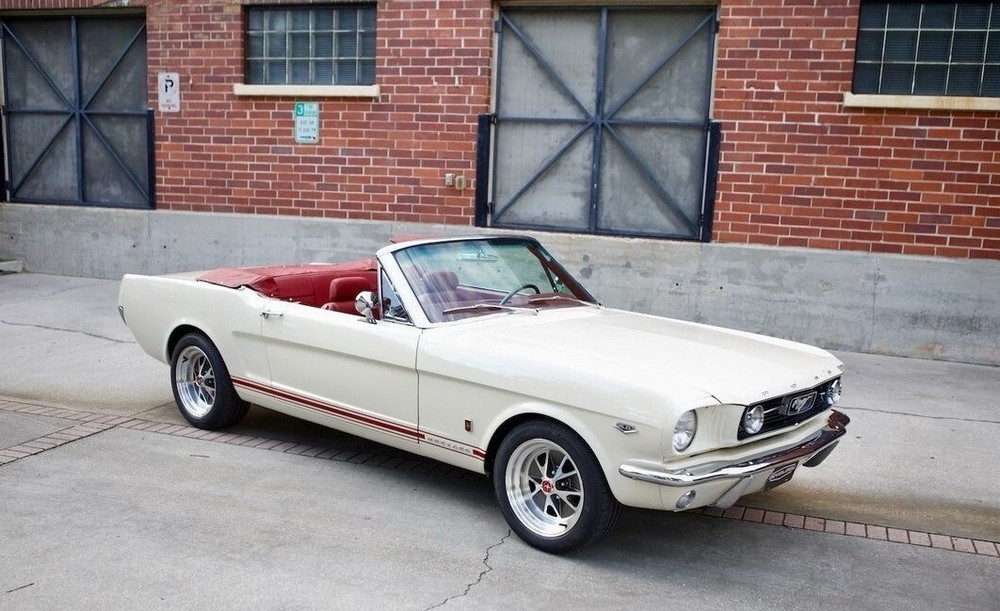 1966 Ford Mustang Convertable White POSTER 24 X 36 INCH Looks GREAT!