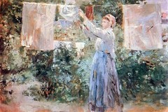 Women Hang Out Laundry to Dry by Berthe Morisot – Art Print
