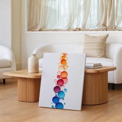 Create An Abstract Artwork Featuring A Vertical Cascade Of Vibrant Wall Art