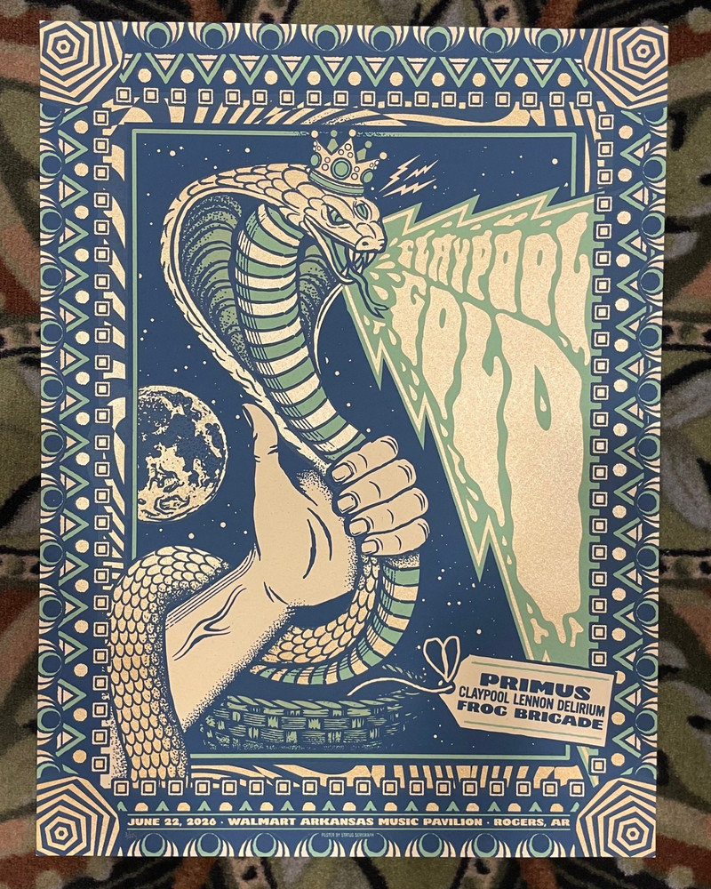 Primus Frog Brigade 2026 Rogers AR Concert Poster Art Print