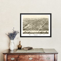 Old Map of Ripon, WI 1867 – Vintage Ripon Wisconsin Art