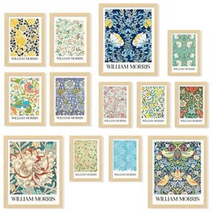 Unframed William Morris Wall Art – Eclectic Botanical Prints for Home Decor
