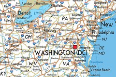 United States Map US USA Road Poster Wall Mural Travel Educational Atlas Chart