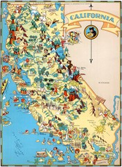 California – 1935 – Pictorial Map Poster