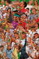 Tennis Legends Poster Print | 4″x6″ Sports Art | Male & Female Players