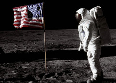 Apollo 11 Moon Landing American Flag Photo Picture Poster Print NASA Science