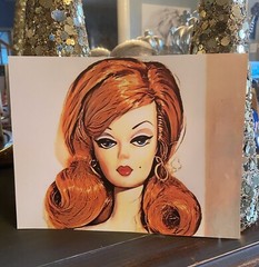Silkstone Retro Barbie Portrait Art Print 8×10 – Redhead Beauty