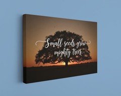Motivational Tree Canvas Nature Art Sunset Inspirational Quote Wall Decor