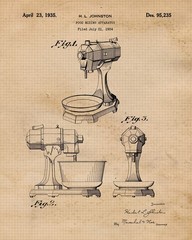 Baking Patent Prints, 6 (8×10) Unframed Photos, Wall Art Decor for Home Work …