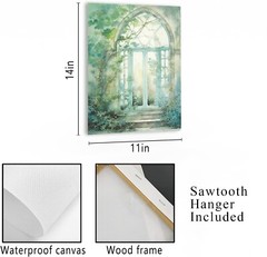 11×14 Garden Window Canvas Print Wall Art