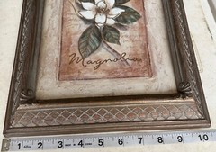 Set of 2 Magnolia Floral Print Home Interiors Framed Wall Art Decor 10 x 12.5″