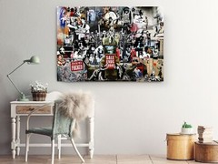 Banksy Collage Collection, Canvas Ready To Hang Wall Art Canvas Print Home Decor