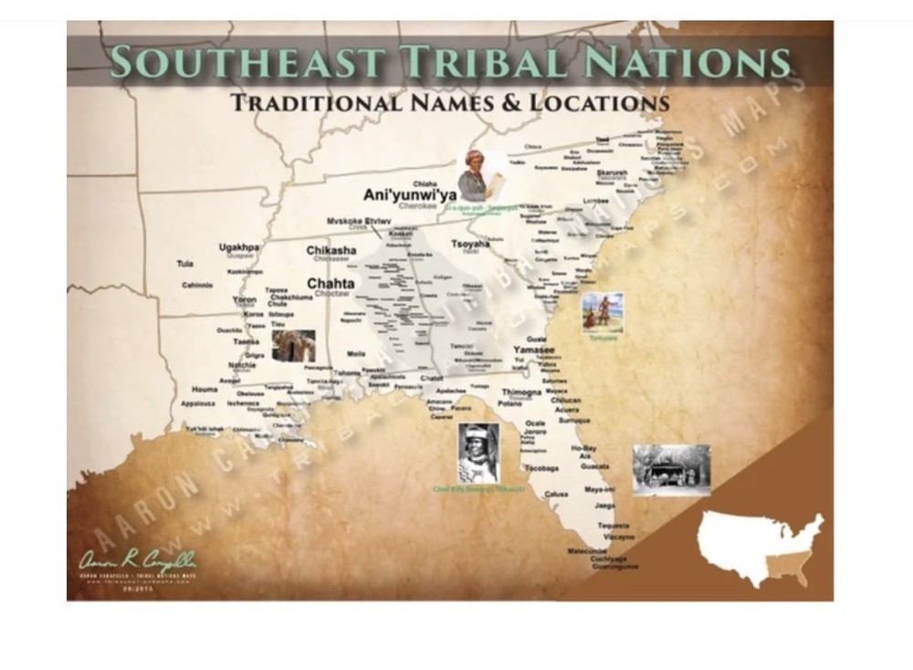 Southeast US Tribal Nations Poster 18 x24″