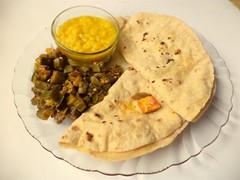 ROTI WITH DAAL INDIAN FOOD GLOSSY POSTER PICTURE PHOTO PRINT BANNER 11188