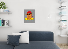 Nug Life Chicken Nugget Funny Chicken Art Chicken Decor Hen Art Farm Kitchen Wal