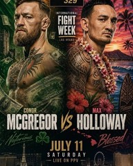 Conor McGregor vs Max Holloway 2 UFC 329 Fight Poster MMA Event Wall Art Print