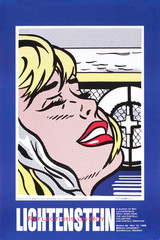 ROY LICHTENSTEIN Shipboard Girl 30.25″ x 20″ Poster 1995 Pop Art Multicolor Face