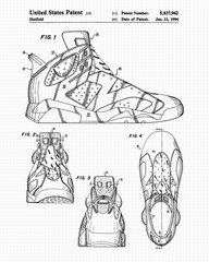 Classic Shoes Sneakers Patent Prints, 4 (8×10) Art Decor Home Work Office School