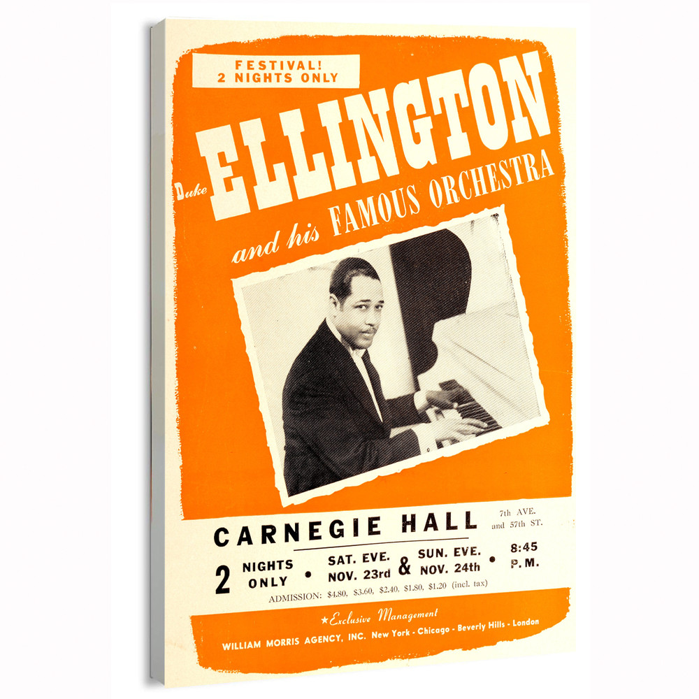 1963 Duke Ellington Carnegie Hall, New York City, Jazz Movie Poster or Canvas