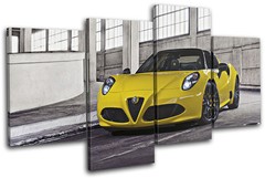 Alfa Romeo 4C Spyder Exotic Sports Cars MULTI CANVAS WALL ART Picture Print