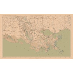 Historical Civil War Map – Louisianna Mississippi Coastal Theatre – Bien 1894 –