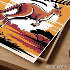 Discover Australia – Kangaroo – Travel Poster
