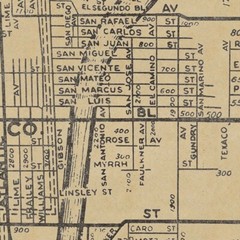 City of Compton Map, Los Angeles, California circa 1946 – 24 inches x 24 inches